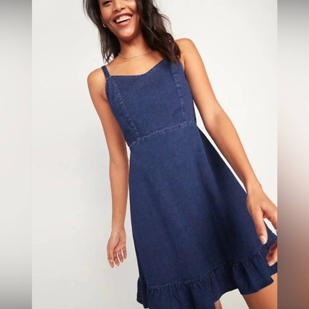 Old Navy Dark Blue Denim Mini Dress